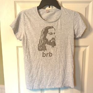 Gray Graphic T-Shirt Funny Size Small